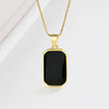 Wholesale S925 Sterling Silver Square Geometric Retro Necklace For Female