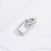 Wholesale S925 Sterling Silver Square Pearl Connection Buckle Jewelry Closing Buckle With Zirconia Treatment For Diy Bracelet And Necklace
