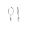 Wholesale S925 Sterling Silver Star Cross Pendant Earrings For Women Light Luxury Style