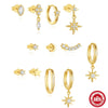 Wholesale S925 Sterling Silver Star Diamond Classic Women's Earrings With Electroplating Treatment