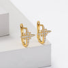 Wholesale S925 Sterling Silver Star Earrings Electroplated Minimalist Design For Women