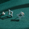 Wholesale S925 Sterling Silver Star Earrings For Women Niche Design Microinlay