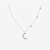 Wholesale S925 Sterling Silver Star Moon Geometric Fashion Simple All Match Stacked Clavicle Chain With Platinum And 18K Gold Electroplating For Women