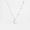 Wholesale S925 Sterling Silver Star Moon Geometric Fashion Simple All Match Stacked Clavicle Chain With Platinum And 18K Gold Electroplating For Women
