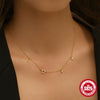 Wholesale S925 Sterling Silver Star Moon Overlapping Collarbone Necklace With Electroplating And Geometric Styling For Women