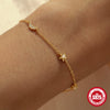 Wholesale S925 Sterling Silver Star Moon Pearl Overlapping Bracelet With Geometric Design And Real Gold Plating For Women
