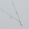 Wholesale S925 Sterling Silver Star Pattern Cross Chain Light Luxury Necklace With Electroplating