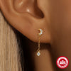 Wholesale S925 Sterling Silver Star Pearl Tassel Earring With Geometric Design And Electroplating For Women