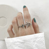 Wholesale S925 Sterling Silver Star Retro Rock Art Style Open Ring With Polishing Treatment