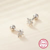Wholesale S925 Sterling Silver Star Screw Earrings With Electroplating Exquisite Compact Personality Niche Design All Match Women's Earrings