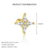 Wholesale S925 Sterling Silver Star Shape Zircon Earrings For Women With Crown Flower Bow Tie Design