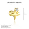 Wholesale S925 Sterling Silver Star Shape Zircon Earrings For Women With Crown Flower Bow Tie Design