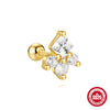 Wholesale S925 Sterling Silver Star Shaped Earrings With Zirconia Treatment For Women