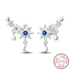 Wholesale S925 Sterling Silver Star Shaped Electroplated Earrings For Women