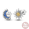 Wholesale S925 Sterling Silver Star Shaped Electroplated Earrings For Women