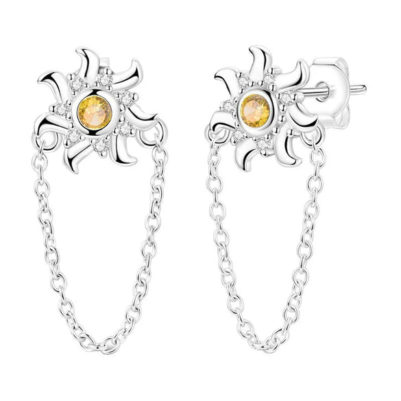 Wholesale S925 Sterling Silver Star Shaped Electroplated Earrings For Women