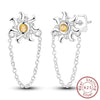 Wholesale S925 Sterling Silver Star Shaped Electroplated Earrings For Women