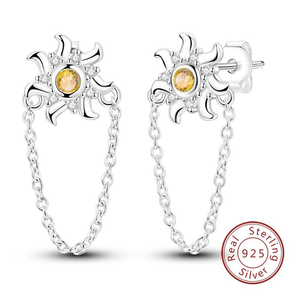 Wholesale S925 Sterling Silver Star Shaped Electroplated Earrings For Women