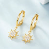 Wholesale S925 Sterling Silver Star Shaped Fashion Personality Creative Pendant Earrings With Diamond Design