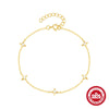 Wholesale S925 Sterling Silver Star Shaped Jewelry Suit With Zircon And Electroplating For Unisex Bracelet Necklace Earrings