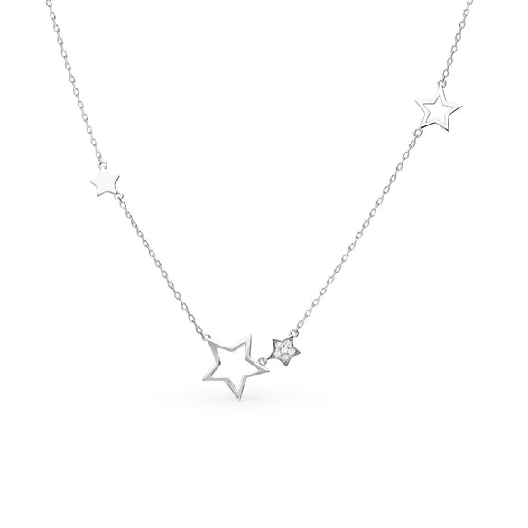 Wholesale S925 Sterling Silver Star Shaped Necklace With Retro Elegant Style And Electroplating Treatment Cross Chain For Women