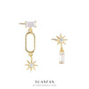 Wholesale S925 Sterling Silver Star Shaped Zircon Earrings For Women With Electroplating Treatment