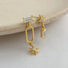 Wholesale S925 Sterling Silver Star Shaped Zircon Earrings For Women With Electroplating Treatment