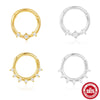 Wholesale S925 Sterling Silver Star Triangle Geometry Women's Ear Ring And Nose Ring With Environmental Protection Electroplating