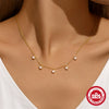 Wholesale S925 Sterling Silver Starinlaid Zircon Stacked Clavicle Chain With Geometric Pattern And Electroplating For Women