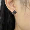 Wholesale S925 Sterling Silver Starshaped Inlaid Zircon Earrings Fashionable Stylish Design