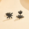 Wholesale S925 Sterling Silver Starshaped Inlaid Zircon Earrings Fashionable Stylish Design