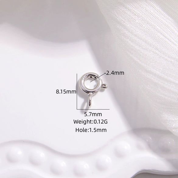 Wholesale S925 Sterling Silver Steering Wheel Shape Spring Buckle Jewelry Accessories With Electroplating Treatment