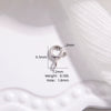 Wholesale S925 Sterling Silver Steering Wheel Shape Spring Buckle Jewelry Accessories With Electroplating Treatment