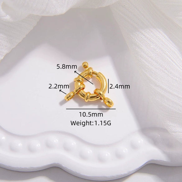 Wholesale S925 Sterling Silver Steering Wheel Shape Spring Buckle Jewelry Accessories With Electroplating Treatment