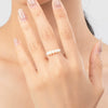 Wholesale S925 Sterling Silver Summer Color Beaded Dopamine Niche Design Broken Silver Ring For Women With Electroplating