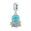 Wholesale S925 Sterling Silver Sunflower Tulip Pendant Jewelry Accessories For Bracelet And Necklace With Dripping Oil Design