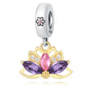 Wholesale S925 Sterling Silver Sunflower Tulip Pendant Jewelry Accessories For Bracelet And Necklace With Dripping Oil Design