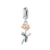 Wholesale S925 Sterling Silver Sunflower Tulip Pendant Jewelry Accessories For Bracelet And Necklace With Dripping Oil Design