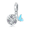 Wholesale S925 Sterling Silver Sunflower Tulip Pendant Jewelry Accessories For Bracelet And Necklace With Dripping Oil Design