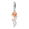 Wholesale S925 Sterling Silver Sunflower Tulip Pendant Jewelry Accessories For Bracelet And Necklace With Dripping Oil Design