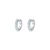 Wholesale S925 Sterling Silver Sweet Cute Row Diamond Earrings With Geometric Design And Seiko Craftsmanship