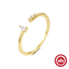 Wholesale S925 Sterling Silver Sweet Fairy Butterfly Flower Geometric Open Ring With Electroplating