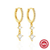 Wholesale S925 Sterling Silver Tassel Chain Geometric Zircon Earrings With Four Diamond And Star Flower Light Luxury Design For Women