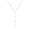 Wholesale S925 Sterling Silver Tassel Diamond Necklace Simple Cold Style Clavicle Chain With Platinum Or 18K Gold Electroplating