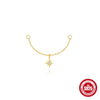 Wholesale S925 Sterling Silver Tassel Geometric Pendant Earrings With Long Chain And Cartilage Chain For Women