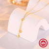 Wholesale S925 Sterling Silver Tassel Long Adjustable Heart Clavicle Necklace With Round Bead Heartshaped Pendant And O Word Chain Zirconia Design