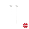 Wholesale S925 Sterling Silver Tassel Star Geometric Pattern Chain Earring With Electroplating For Women