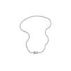 Wholesale S925 Sterling Silver Tennis Chain Necklace With Single Row Zircon Inlay Electroplated Platinum Or 18K Gold Geometric Style