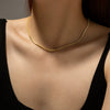 Wholesale S925 Sterling Silver Tennis Chain Necklace With Single Row Zircon Inlay Electroplated Platinum Or 18K Gold Geometric Style