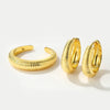 Wholesale S925 Sterling Silver Thread Plain Circle Ring Ear Buckle Light Luxury Style Jewelry